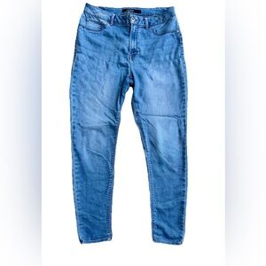 Jordache super skinny women’s pull on cotton stretchy blue denim Jeggings, sz 14